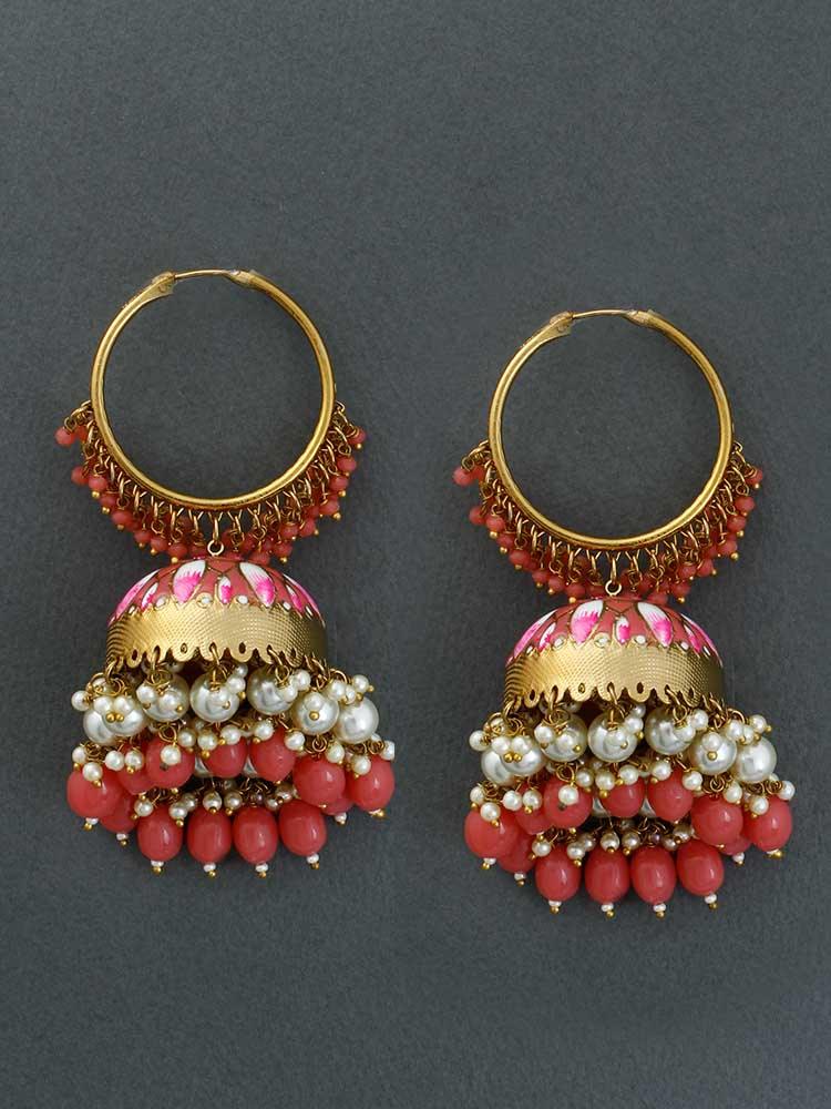 Coral Rajamani Jhumkis - Bling Bag