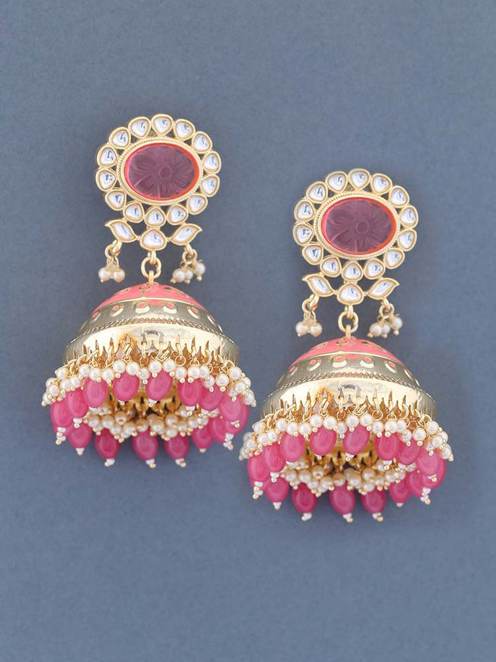 Coral Richa Jhumkis