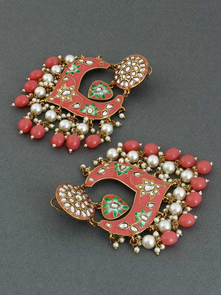 Coral Roohi Designer  Earrings - Bling Bag