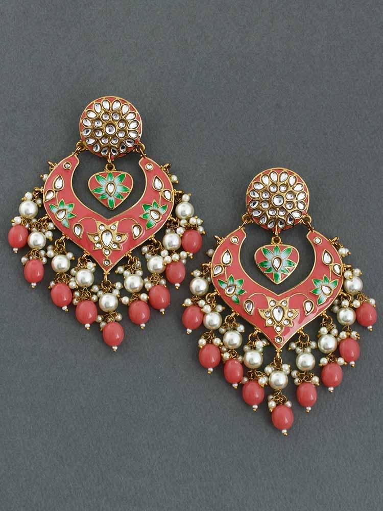 Coral Roohi Designer  Earrings - Bling Bag