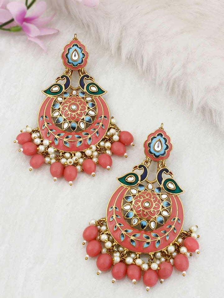 Coral Sangini Chandbalis - Bling Bag