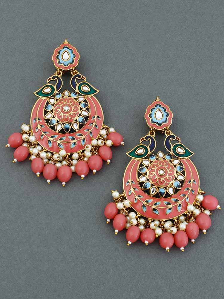 Coral Sangini Chandbalis - Bling Bag