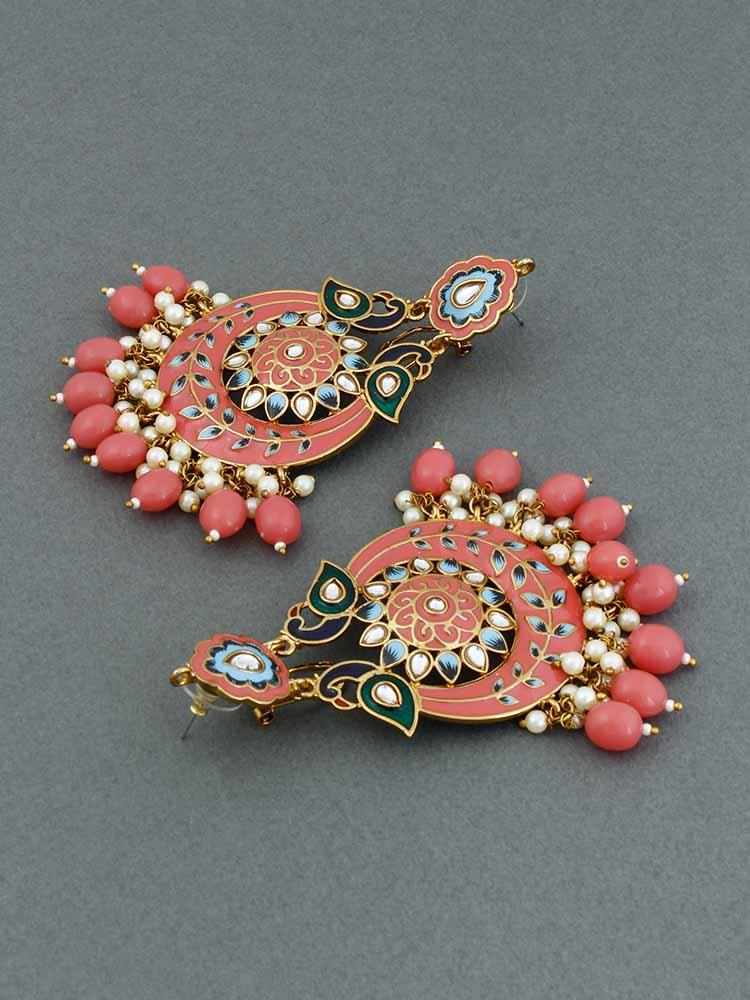 Coral Sangini Chandbalis - Bling Bag