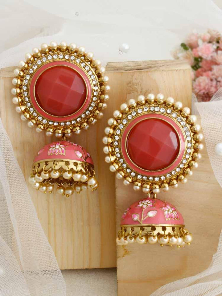 Coral Virat Jhumkis - Bling Bag