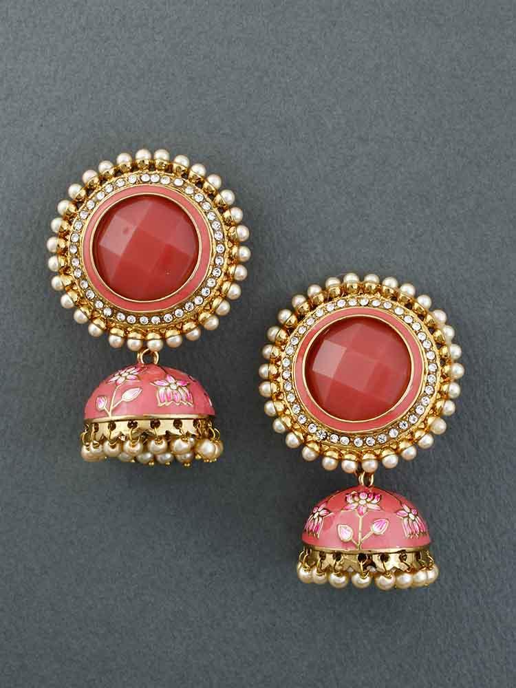 Coral Virat Jhumkis - Bling Bag