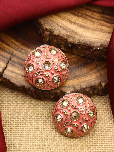 earrings - Bling Bag Coral Astra Designer Studs