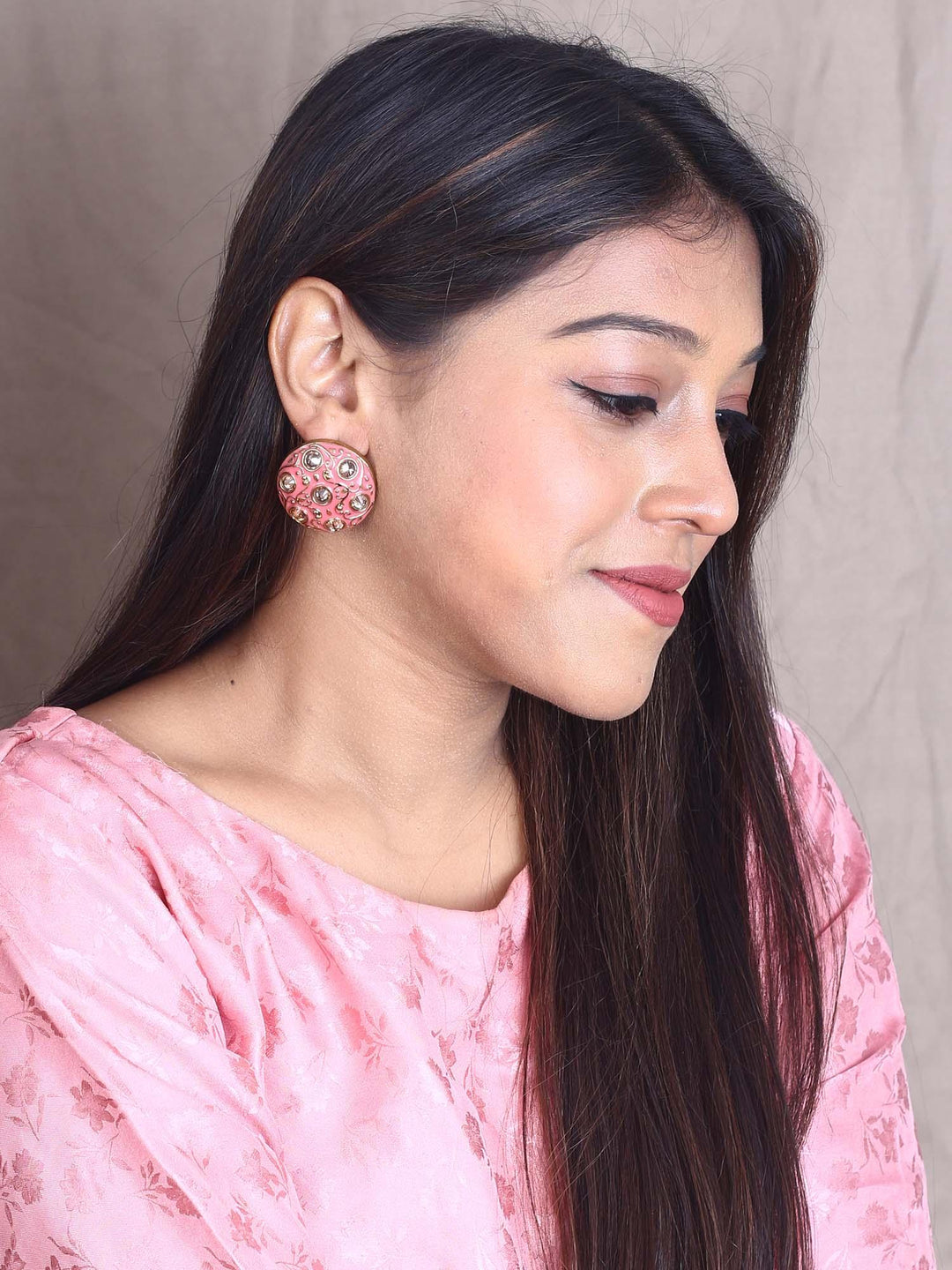 earrings - Bling Bag Coral Astra Designer Studs