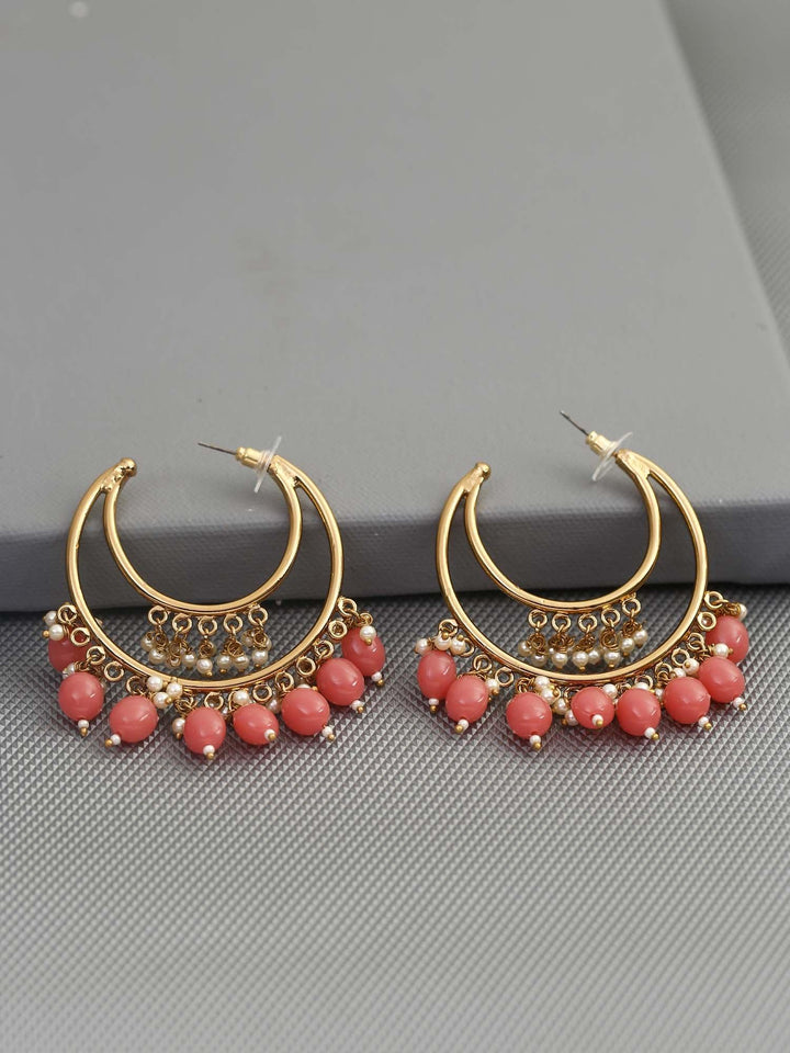 earrings - Bling Bag Coral Warhi Designer Hoops