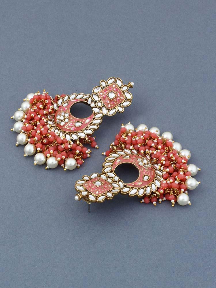 Coral Jayanti Chandbalis - Bling Bag