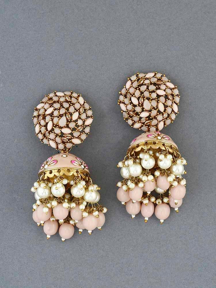 earrings - Bling Bag Crepe Daliha Jhumki Earrings