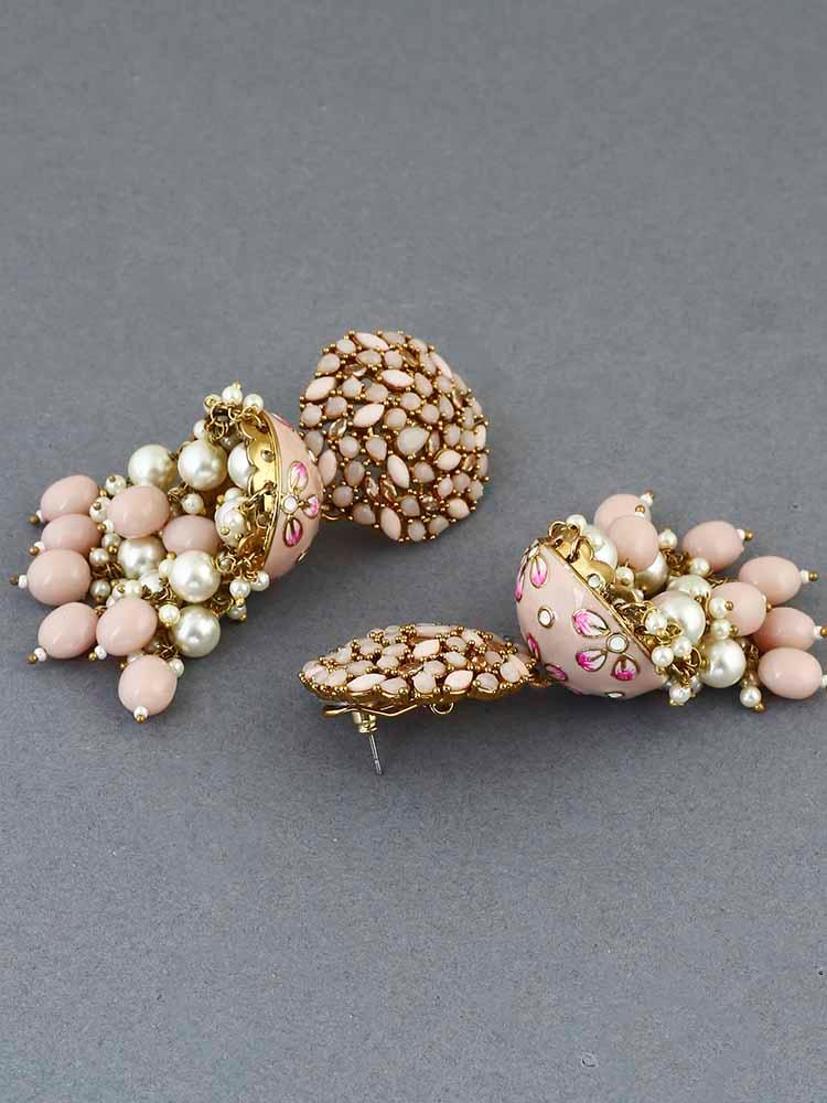 earrings - Bling Bag Crepe Daliha Jhumki Earrings