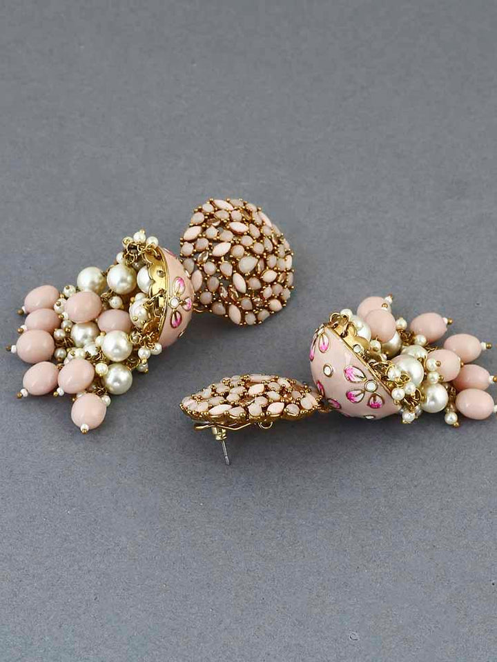 earrings - Bling Bag Crepe Daliha Jhumki Earrings