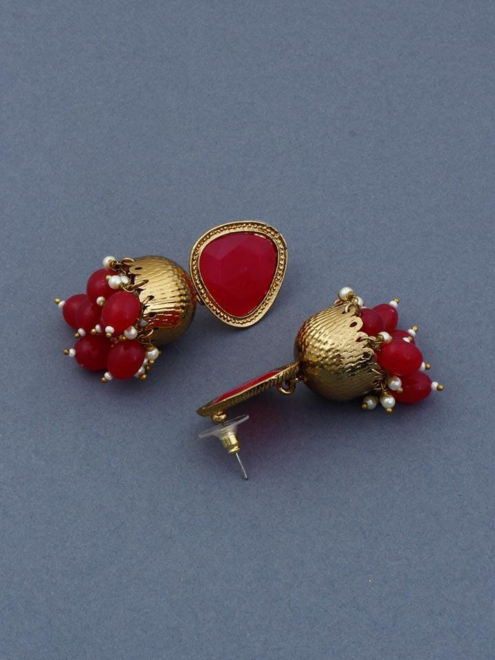 Dark Pink Mini Shesha Jhumkis - Bling Bag