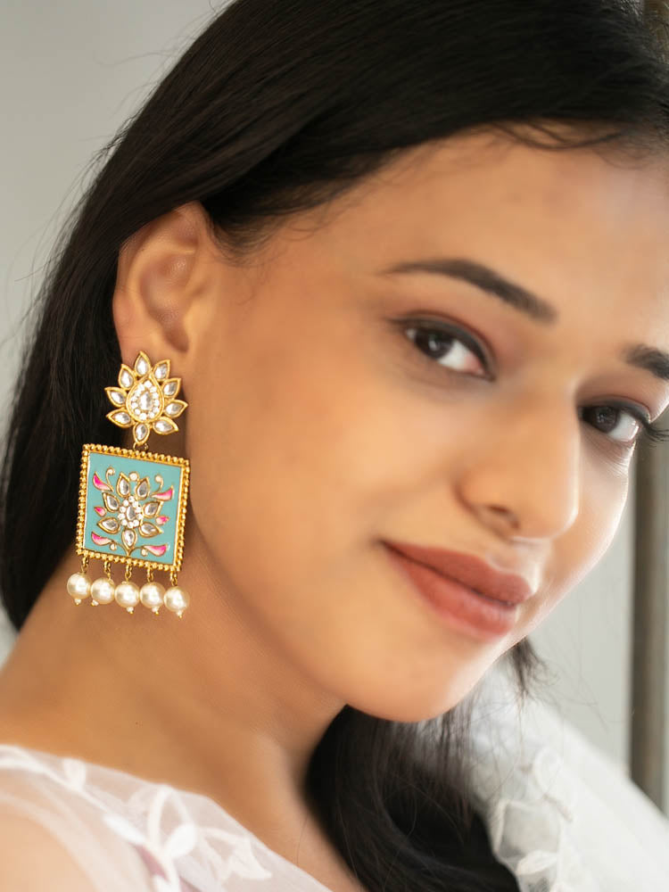 Turquoise Kalavati Studs