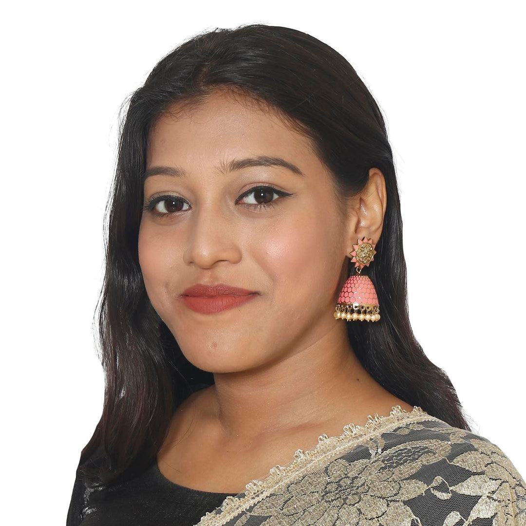 earrings - Bling Bag Coral Bell Ethnic Earrings