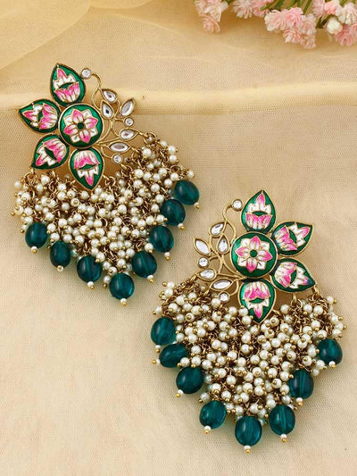 Emerald Chakrika Designer Earrings - Bling Bag