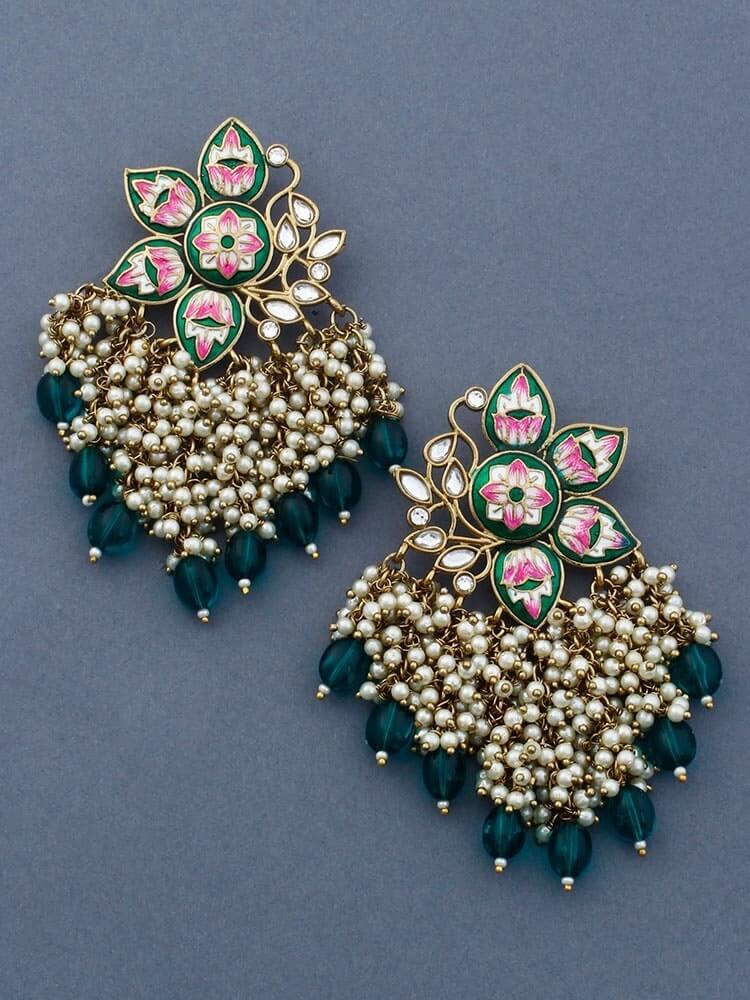 Emerald Chakrika Designer Earrings - Bling Bag