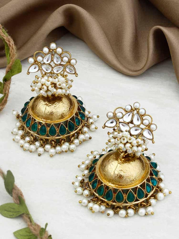 Emerald Hastha Jhumkis - Bling Bag