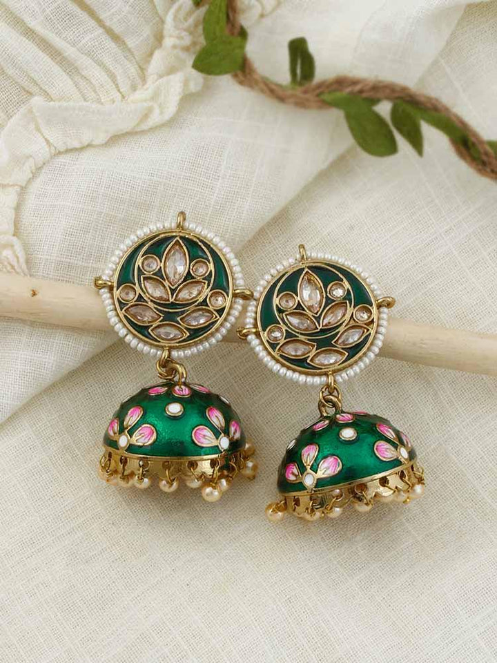 Emerald Havisha Jhumkis - Bling Bag