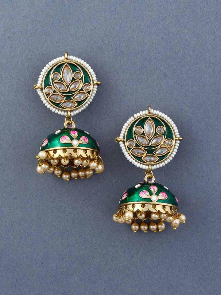 Emerald Havisha Jhumkis - Bling Bag