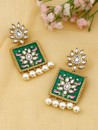 Emerald Kalavati Designer Earrings - Bling Bag