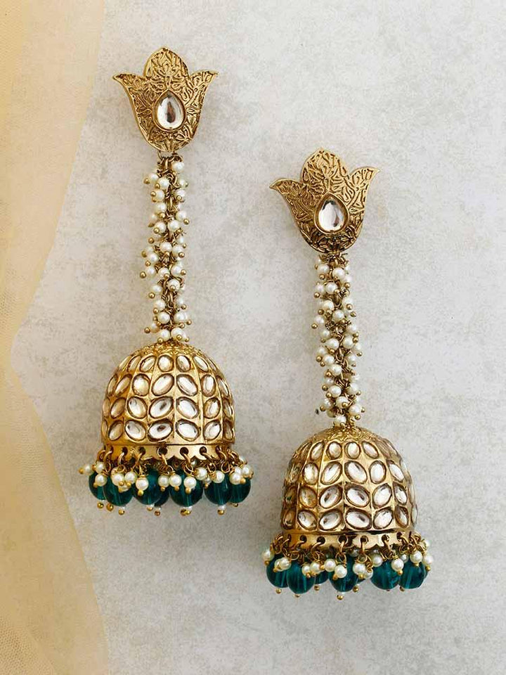 Emerald Rajkumari Jhumkis - Bling Bag