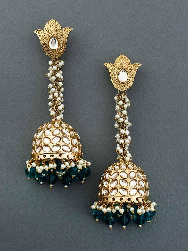 Emerald Rajkumari Jhumkis - Bling Bag