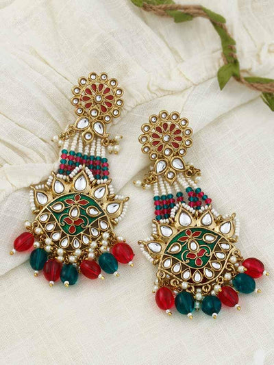 Emerald Rani Jeet Designer Earrings - Bling Bag