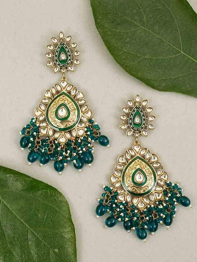 earrings - Bling Bag Emerald Aaritra Designer Earrings