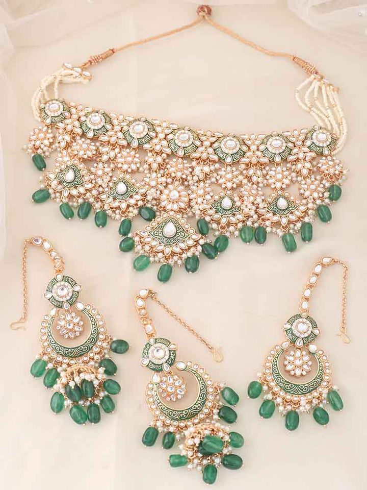 Emerald Abinaya Jewellery Set