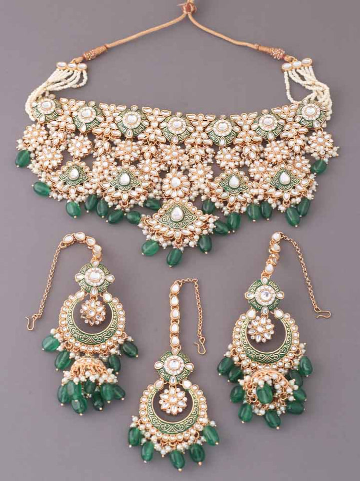 Emerald Abinaya Jewellery Set