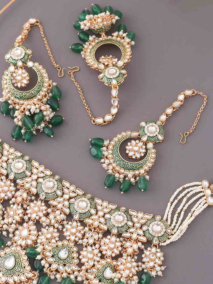 Emerald Abinaya Jewellery Set