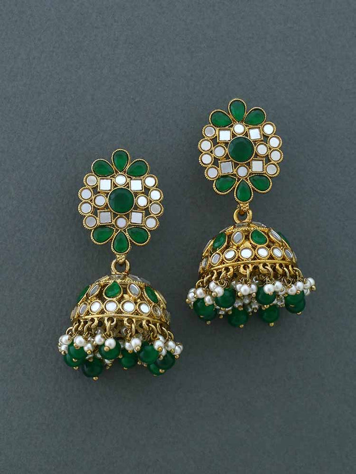 Emerald Agniyar Jhumkis