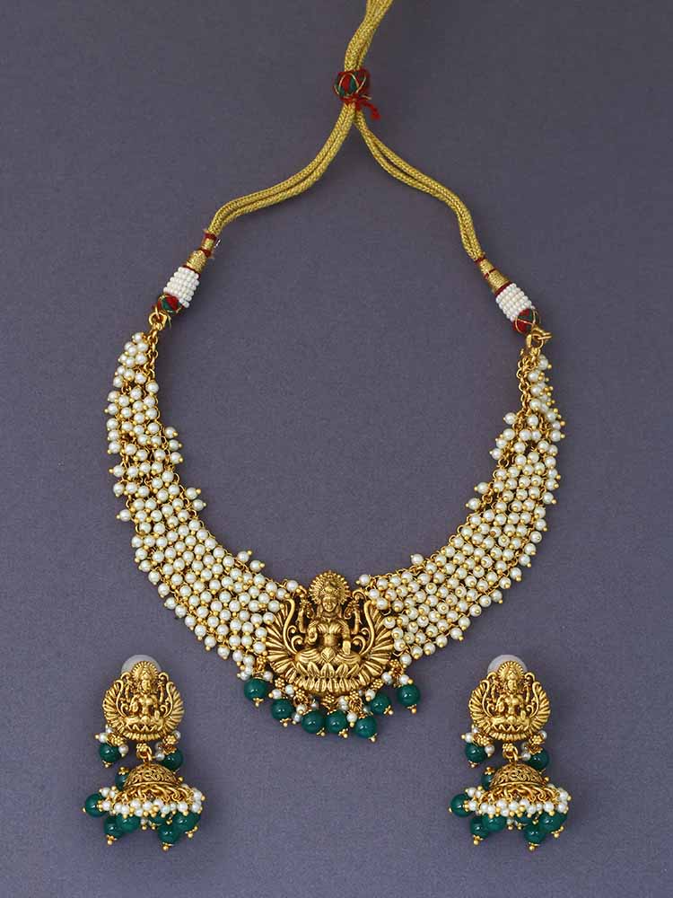 Emerald Annapurna  Jewellery Set