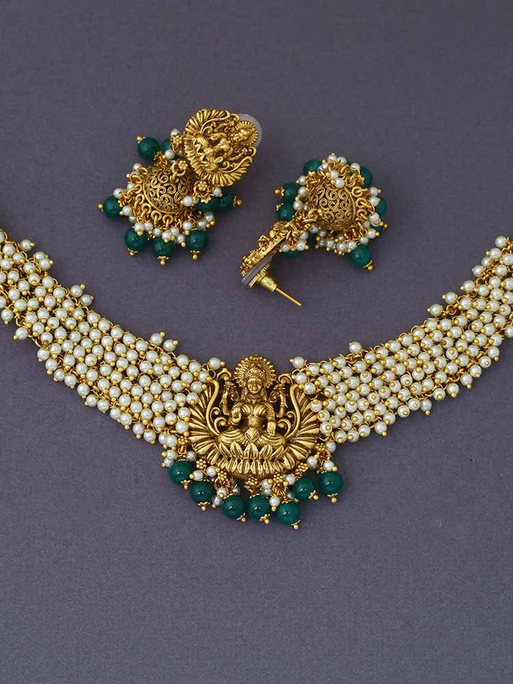 Emerald Annapurna  Jewellery Set