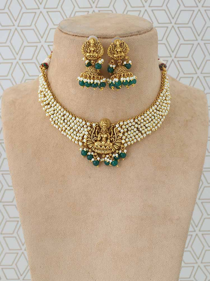 Emerald Annapurna  Jewellery Set