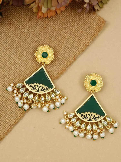 earrings - Bling Bag Emerald Anupa Dangler Earrings
