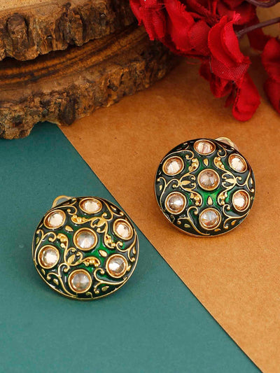 earrings - Bling Bag Emerald Astra Designer Studs