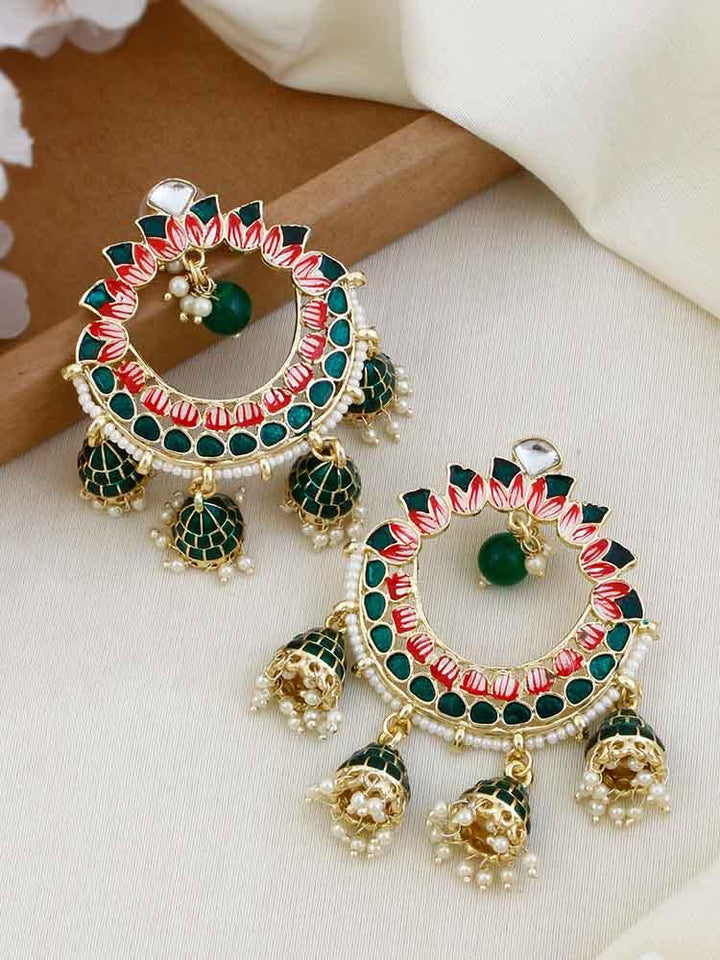 Emerald Bhavyani Satrangi Jhumkis - Bling Bag