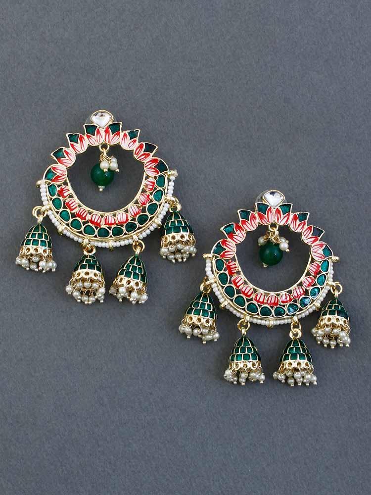 Emerald Bhavyani Satrangi Jhumkis - Bling Bag