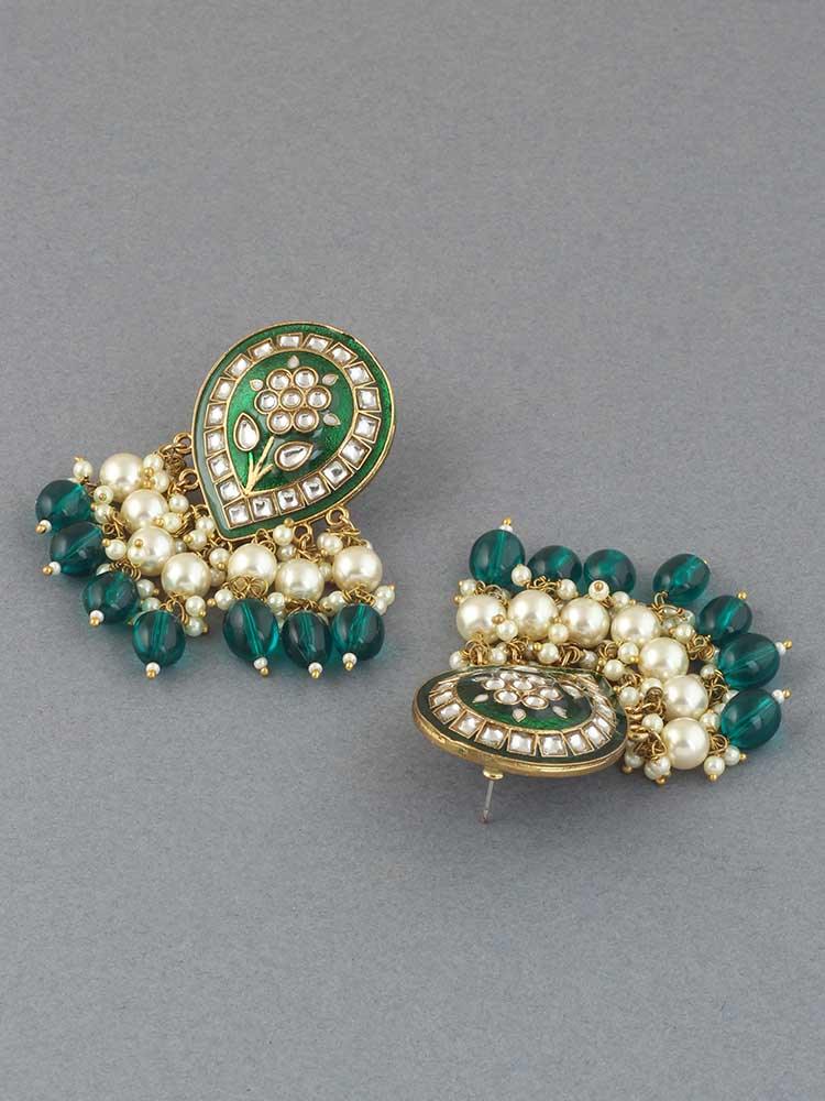 Emerald Charmi Designer Earrings - Bling Bag