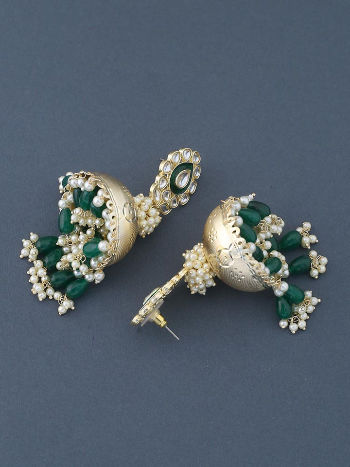 Emerald Elham Jhumkis