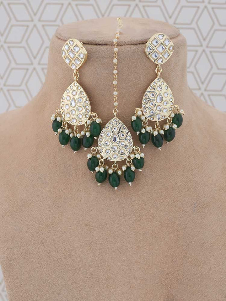 Emerald Elili Maang Tikka Set