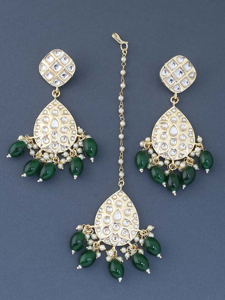 Emerald Elili Maang Tikka Set