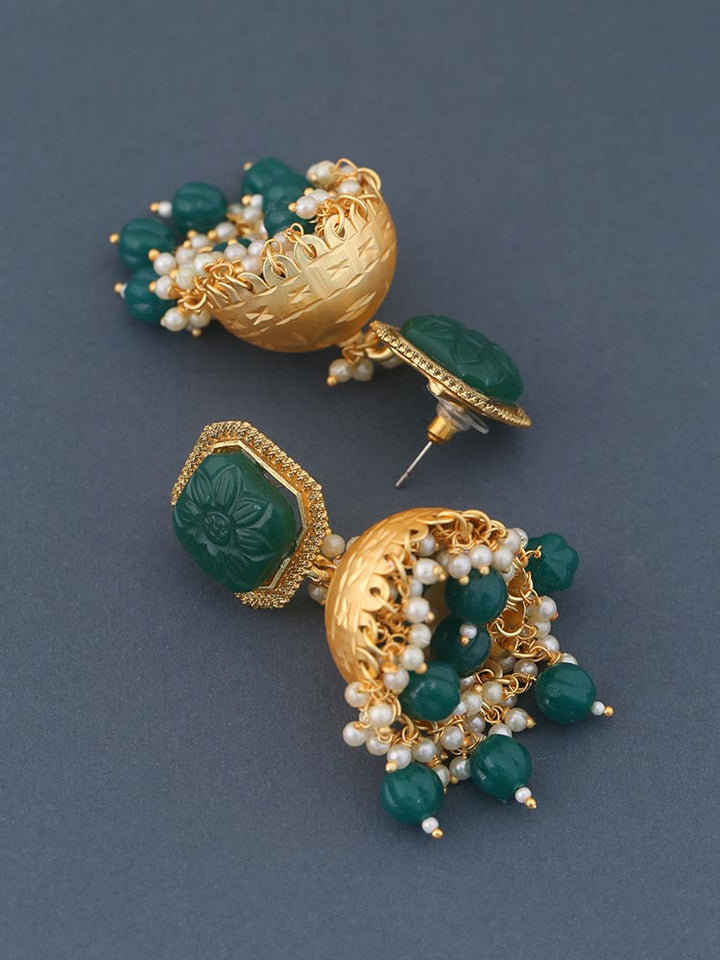 Emerald Freyja Jhumkis