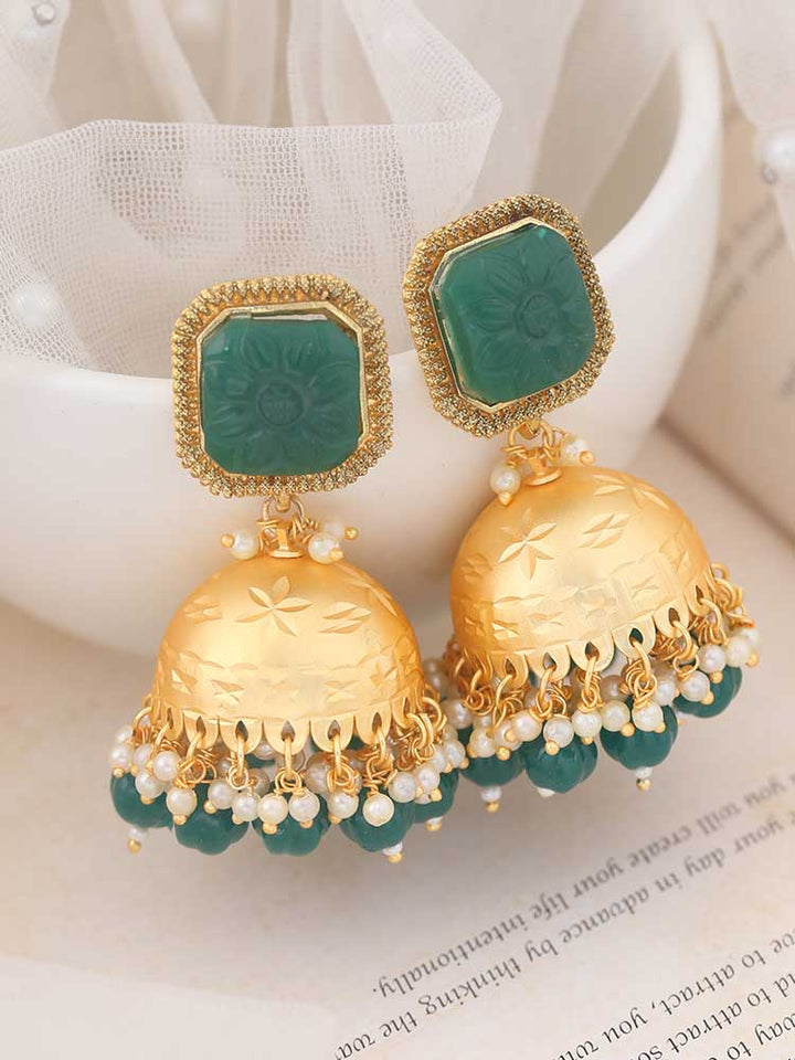Emerald Freyja Jhumkis