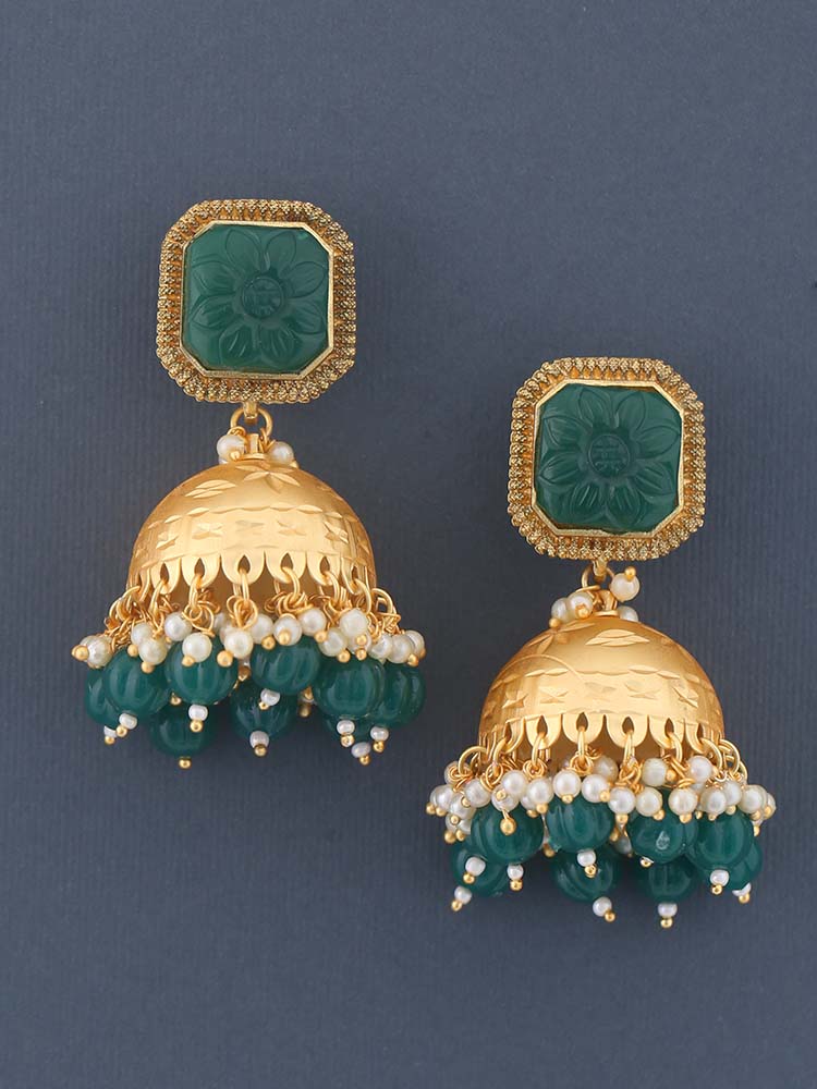 Emerald Freyja Jhumkis