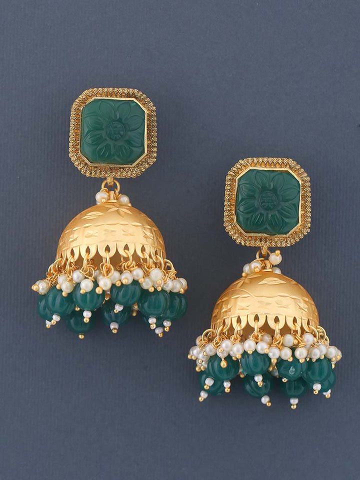 Emerald Freyja Jhumkis