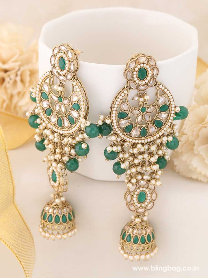 Emerald Gurnam Jhumkis