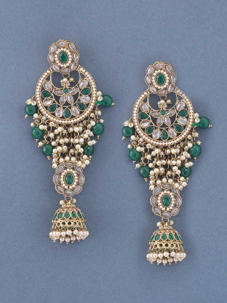 Emerald Gurnam Jhumkis